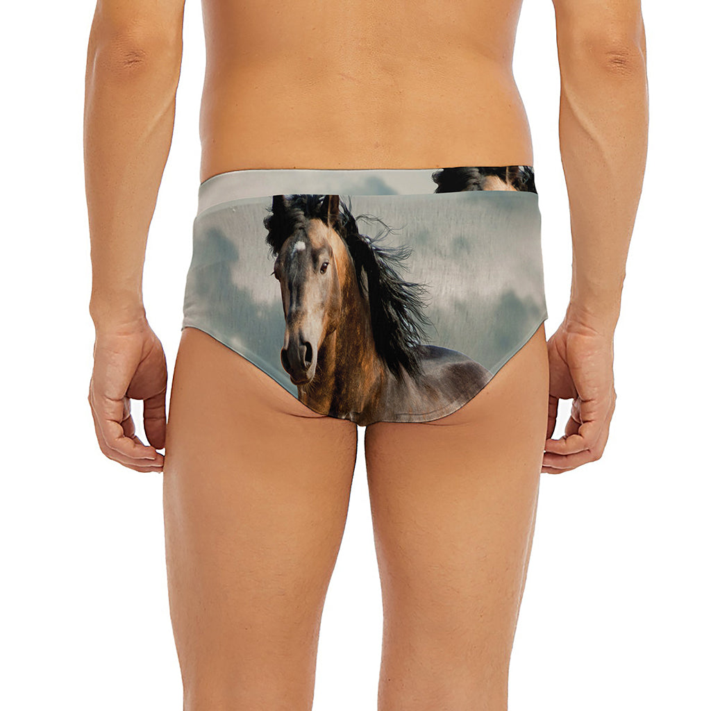 Running Wild Stallion Horse Print Men's Briefs