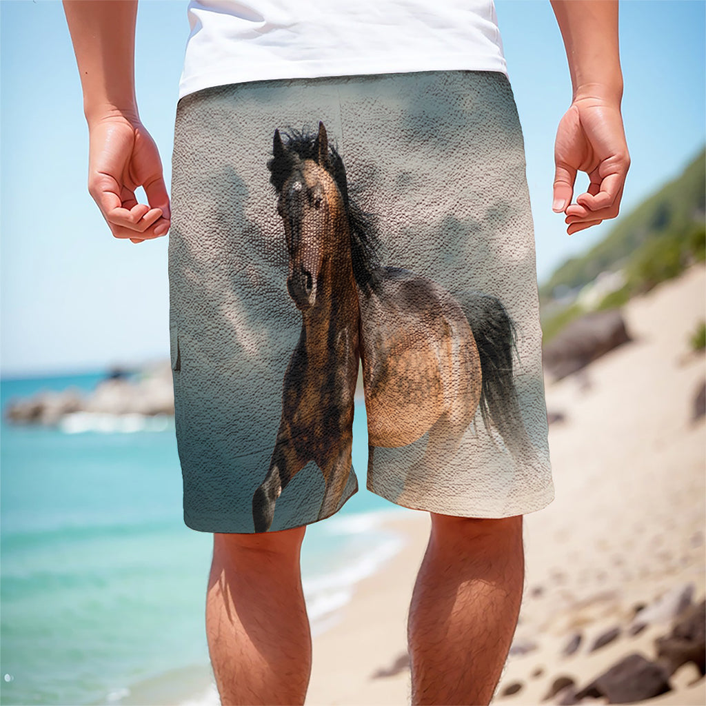 Running Wild Stallion Horse Print Men's Cargo Shorts