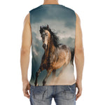 Running Wild Stallion Horse Print Men's Fitness Tank Top