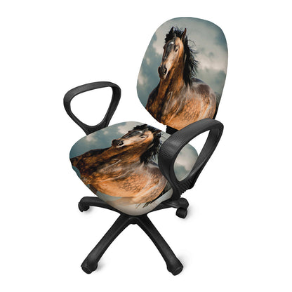 Running Wild Stallion Horse Print Office Chair Cover