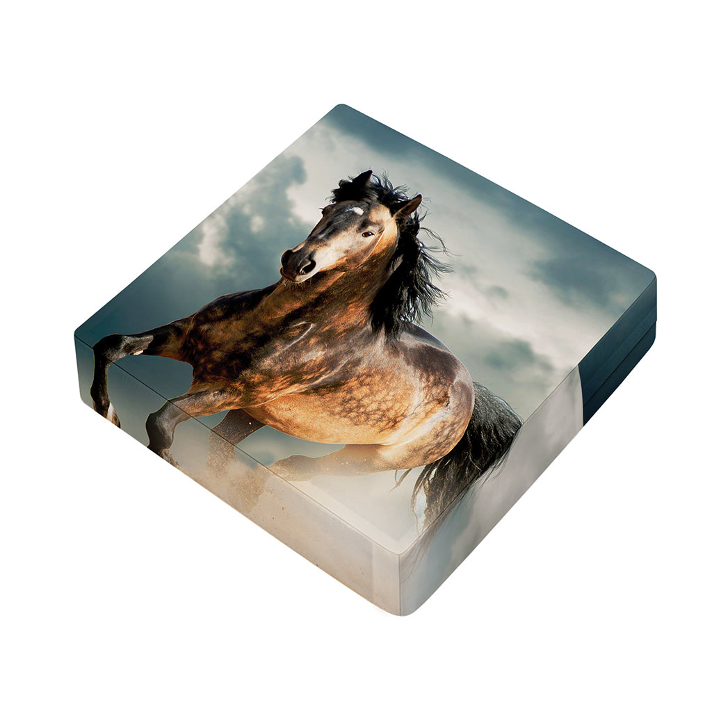 Running Wild Stallion Horse Print Outdoor Seat Cushion Cover