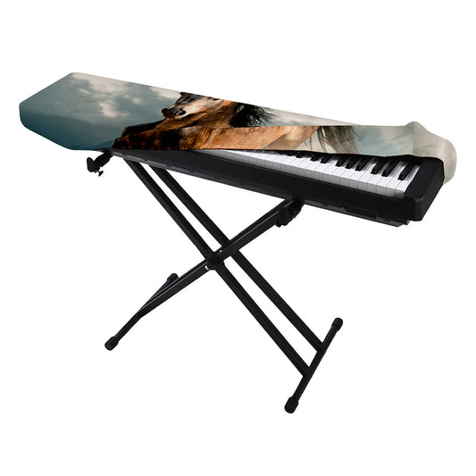 Running Wild Stallion Horse Print Piano Keyboard Cover