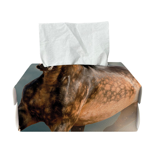 Running Wild Stallion Horse Print Rectangle Tissue Box Cover