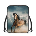 Running Wild Stallion Horse Print Rectangular Crossbody Bag