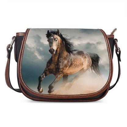 Running Wild Stallion Horse Print Saddle Bag