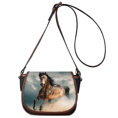 Running Wild Stallion Horse Print Saddle Bag