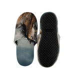 Running Wild Stallion Horse Print Slippers
