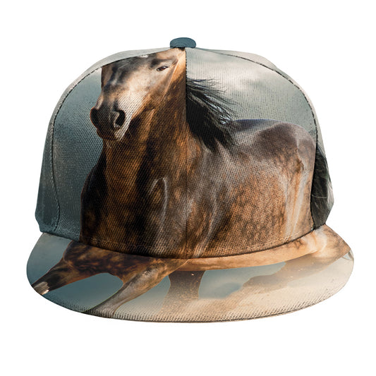 Running Wild Stallion Horse Print Snapback Cap