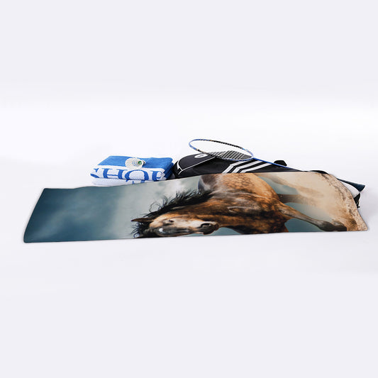 Running Wild Stallion Horse Print Sports Towel