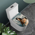 Running Wild Stallion Horse Print Toilet Lid Cover