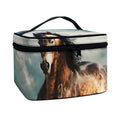Running Wild Stallion Horse Print Travel Makeup Bag