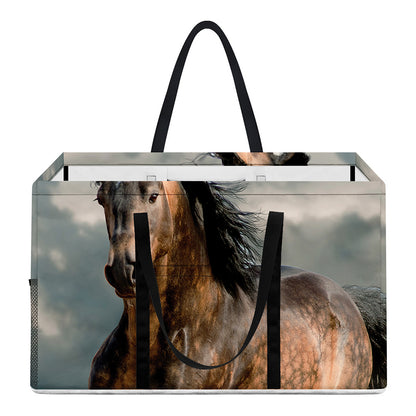 Running Wild Stallion Horse Print Utility Tote Bag