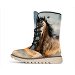 Running Wild Stallion Horse Print Winter Boots