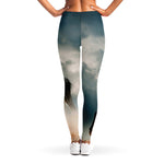 Running Wild Stallion Horse Print Women's Leggings