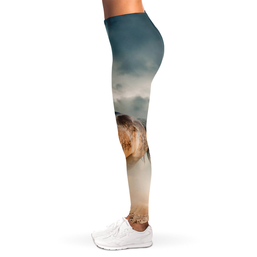 Running Wild Stallion Horse Print Women's Leggings