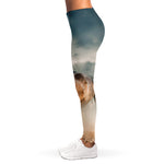 Running Wild Stallion Horse Print Women's Leggings