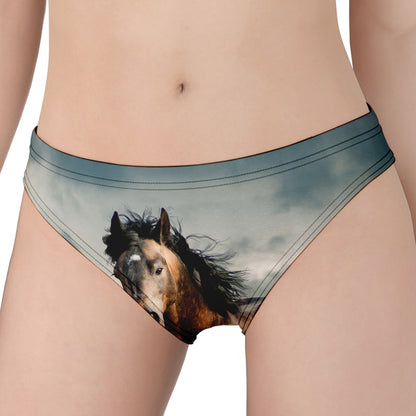 Running Wild Stallion Horse Print Women's Panties