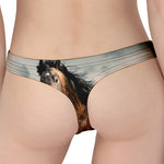 Running Wild Stallion Horse Print Women's Thong