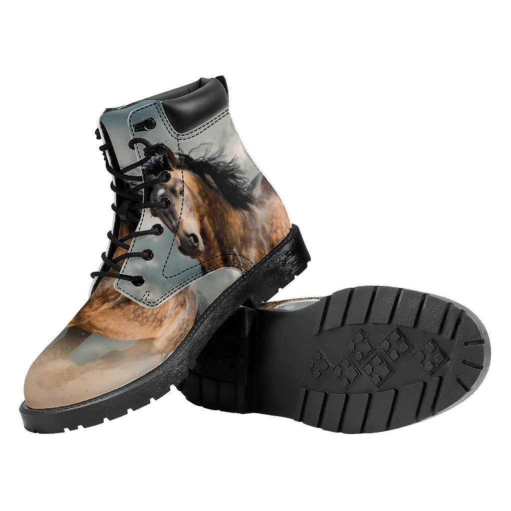 Running Wild Stallion Horse Print Work Boots