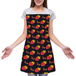 Sacred Heart Pattern Print Adjustable Apron