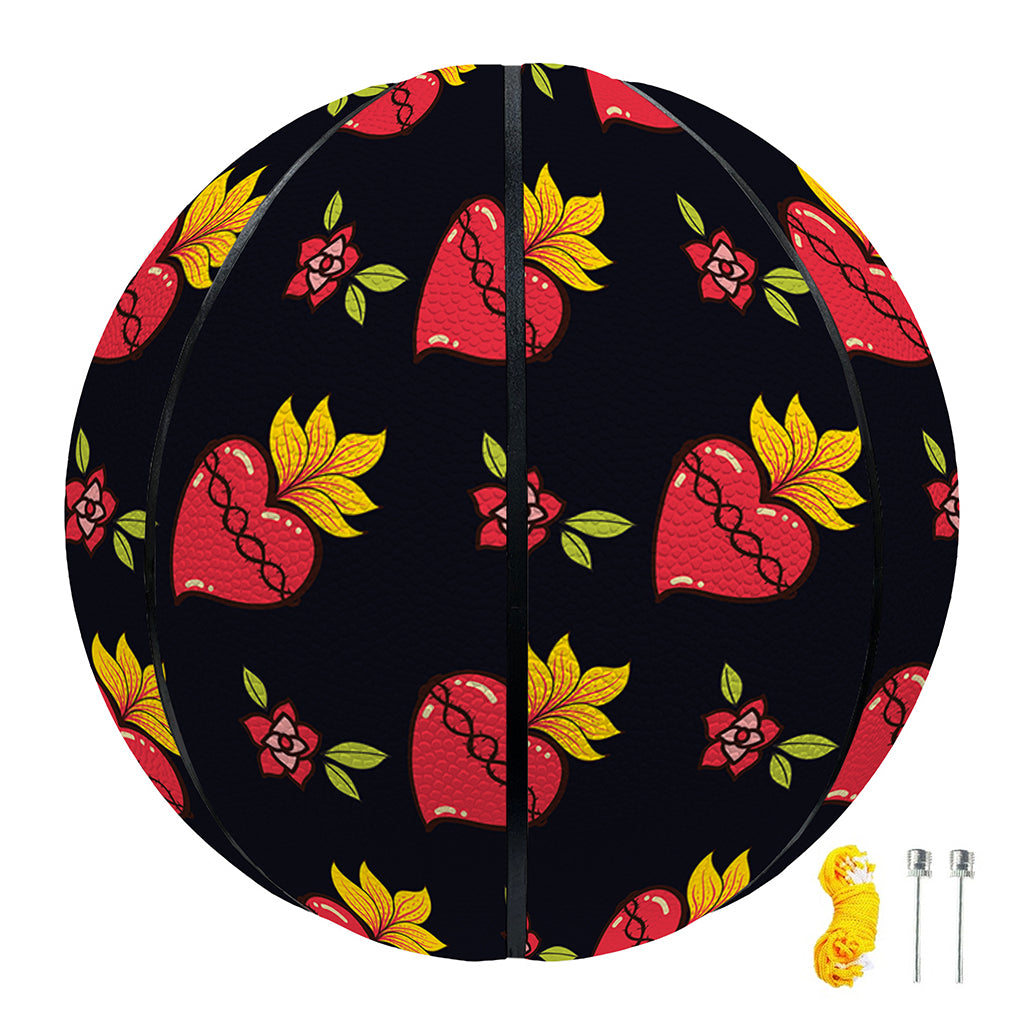 Sacred Heart Pattern Print Basketball