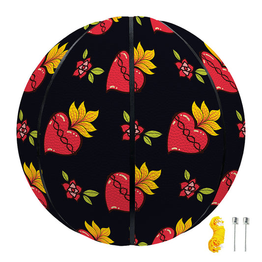 Sacred Heart Pattern Print Basketball