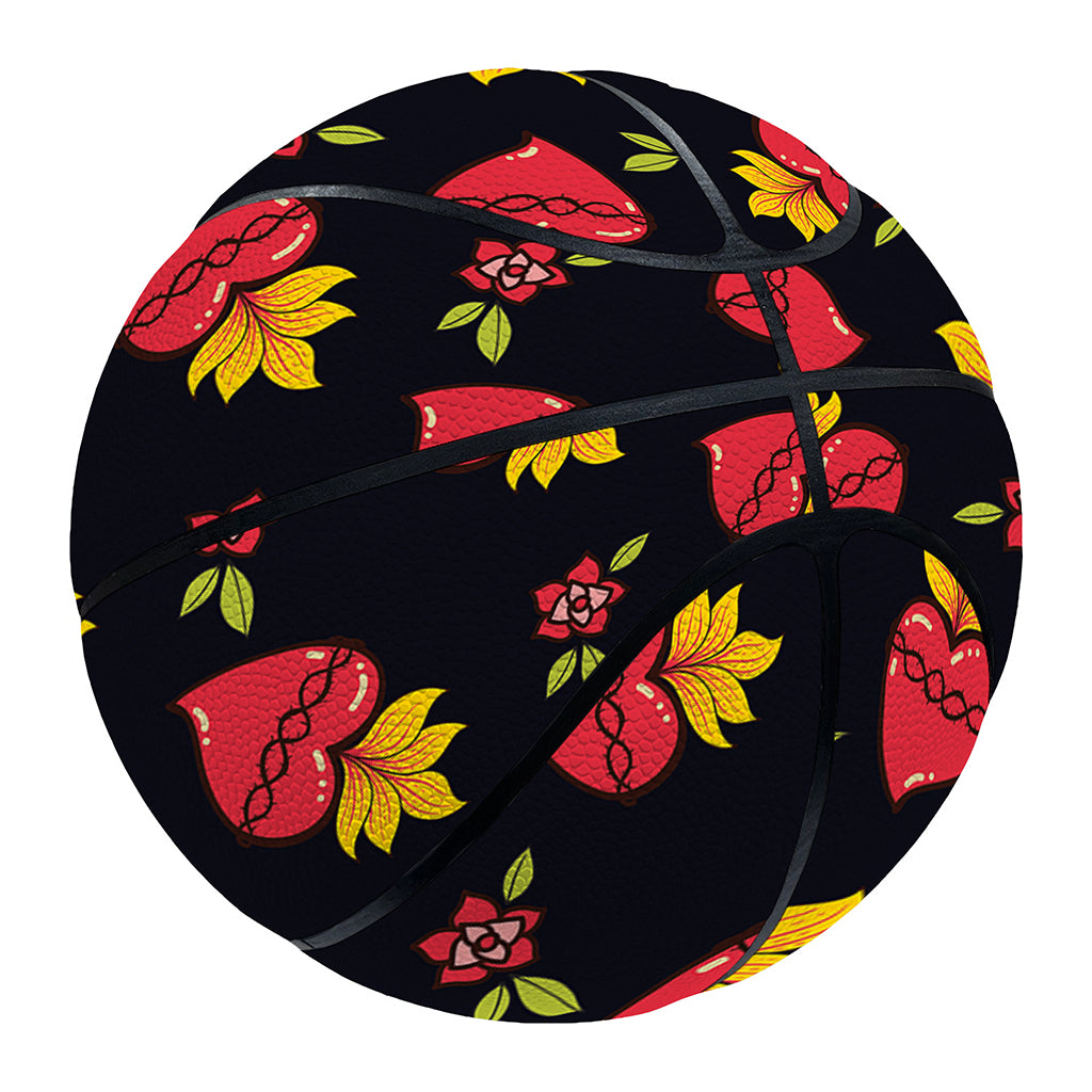 Sacred Heart Pattern Print Basketball