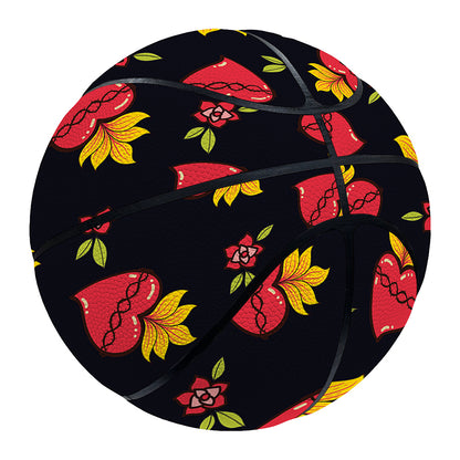 Sacred Heart Pattern Print Basketball