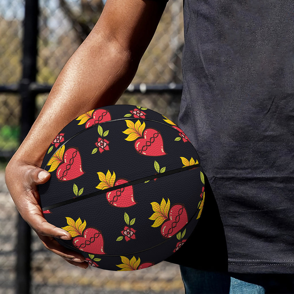 Sacred Heart Pattern Print Basketball