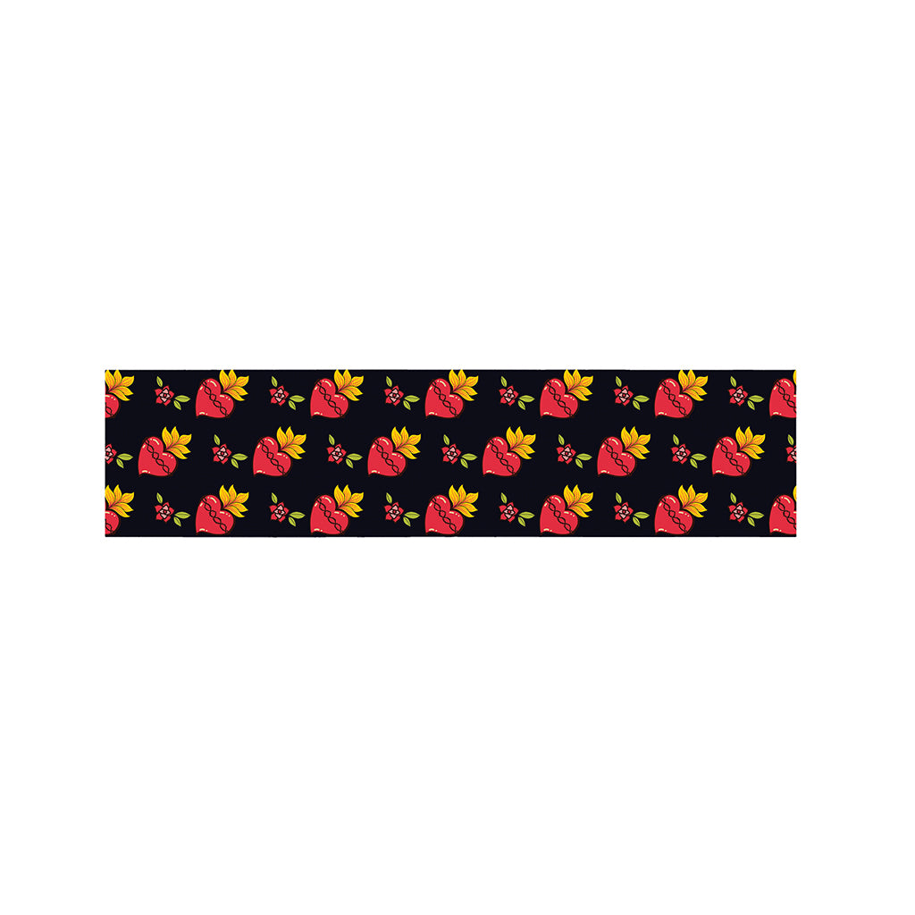 Sacred Heart Pattern Print Bed Runner