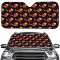 Sacred Heart Pattern Print Car Windshield Sun Shade