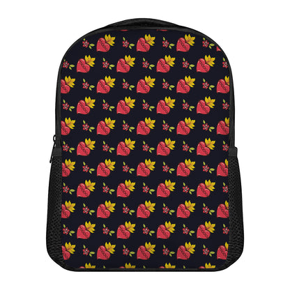 Sacred Heart Pattern Print Casual Backpack