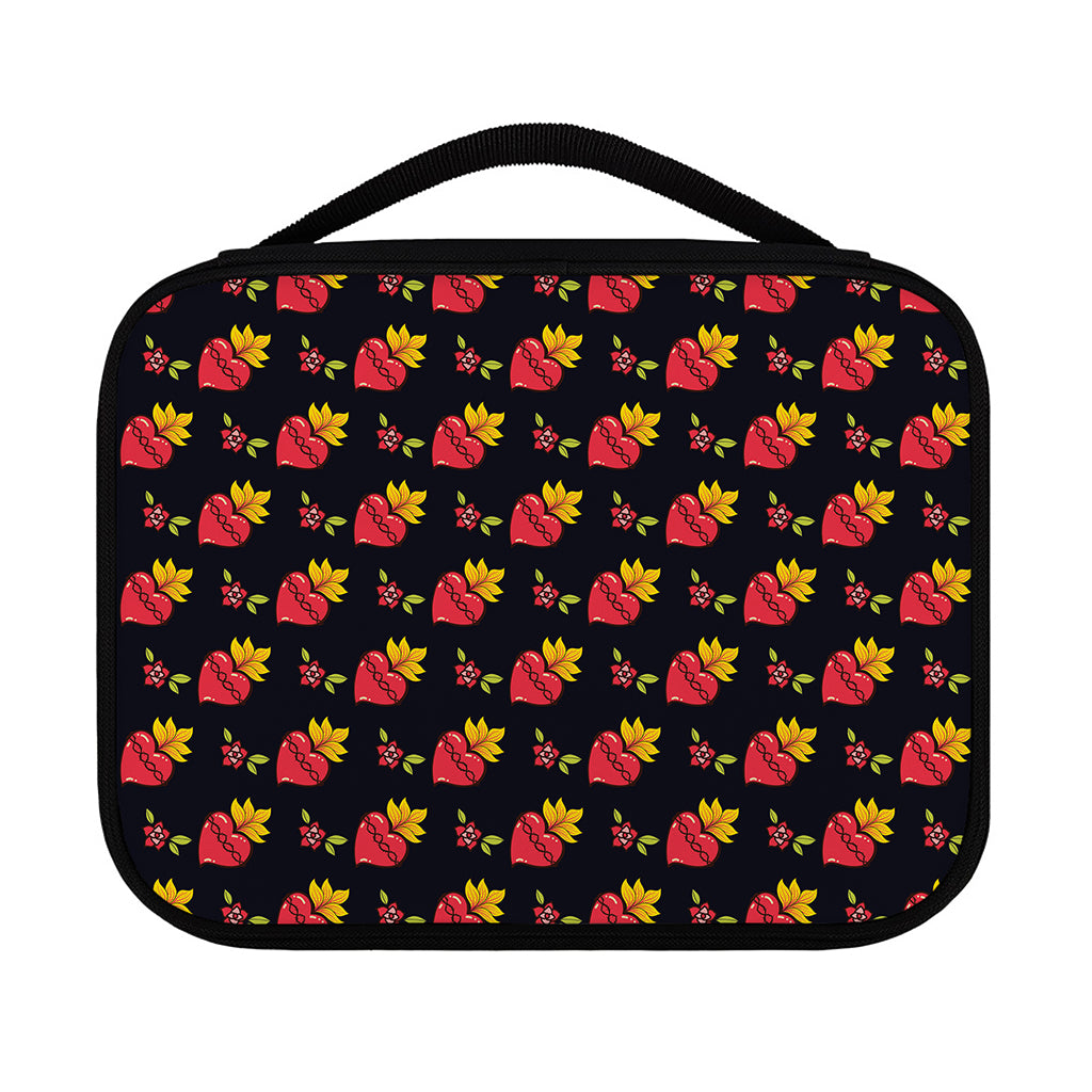 Sacred Heart Pattern Print Classic Bible Case