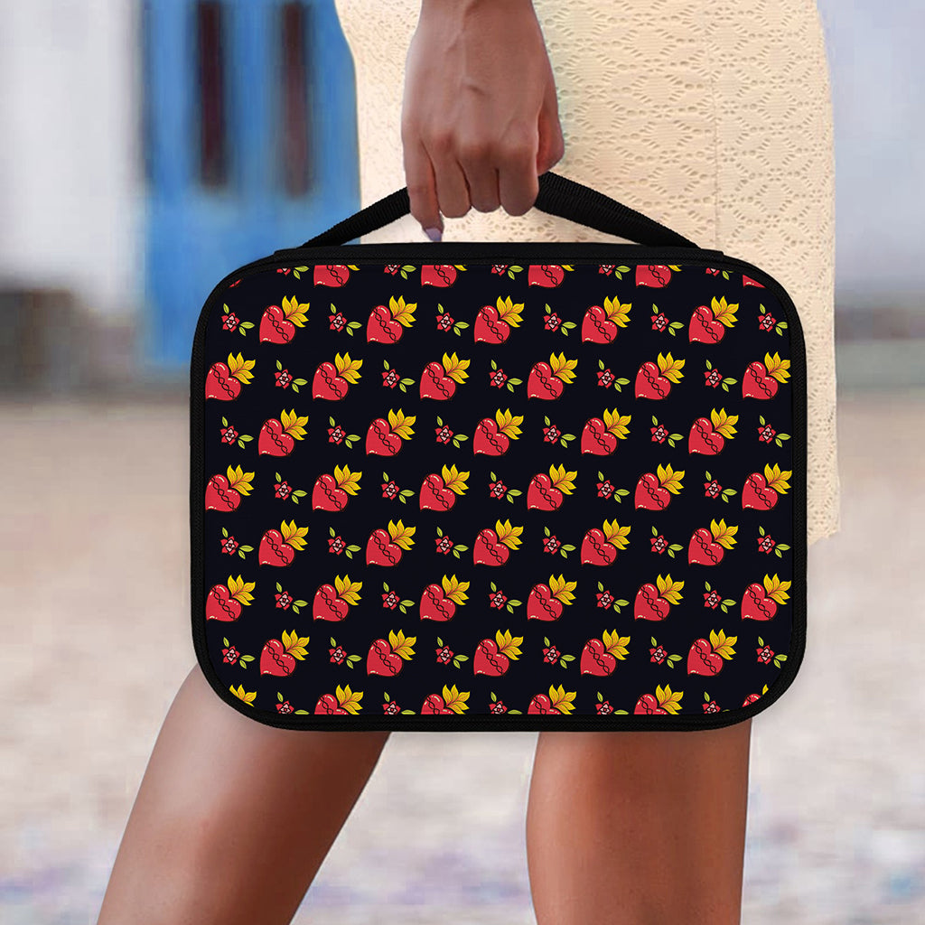 Sacred Heart Pattern Print Classic Bible Case