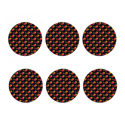 Sacred Heart Pattern Print Coaster Set