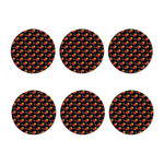 Sacred Heart Pattern Print Coaster Set