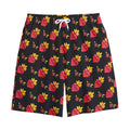 Sacred Heart Pattern Print Cotton Shorts