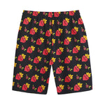 Sacred Heart Pattern Print Cotton Shorts
