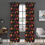 Sacred Heart Pattern Print Curtain