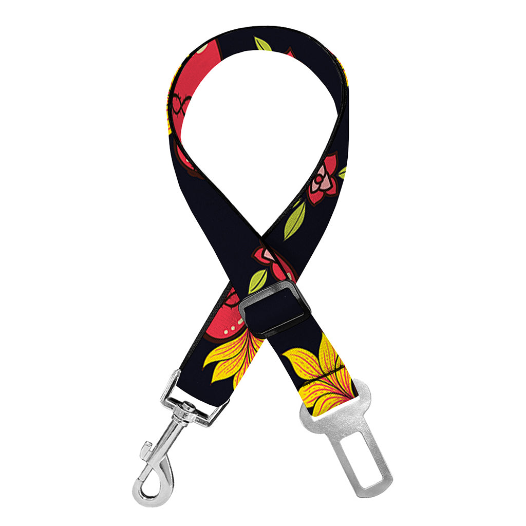 Sacred Heart Pattern Print Dog Seat Belt
