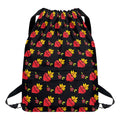 Sacred Heart Pattern Print Drawstring Backpack