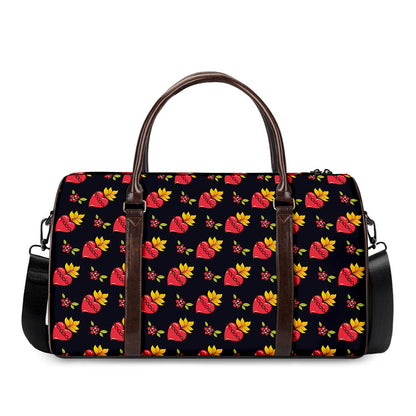Sacred Heart Pattern Print Duffle Bag