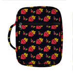 Sacred Heart Pattern Print Front Pocket Bible Bag