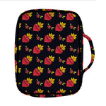 Sacred Heart Pattern Print Front Pocket Bible Bag
