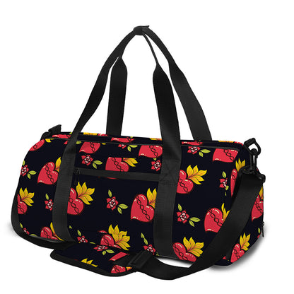 Sacred Heart Pattern Print Gym Bag
