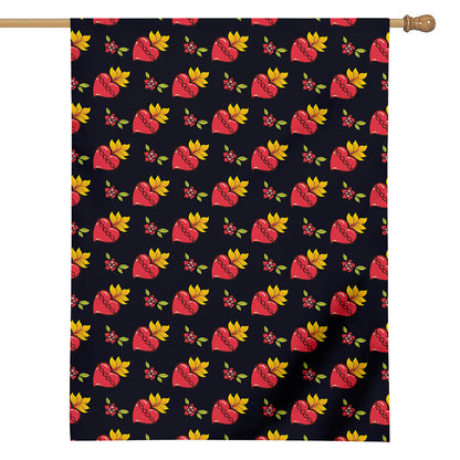 Sacred Heart Pattern Print House Flag