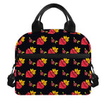 Sacred Heart Pattern Print Insulated Lunch Bag