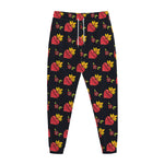 Sacred Heart Pattern Print Jogger Pants