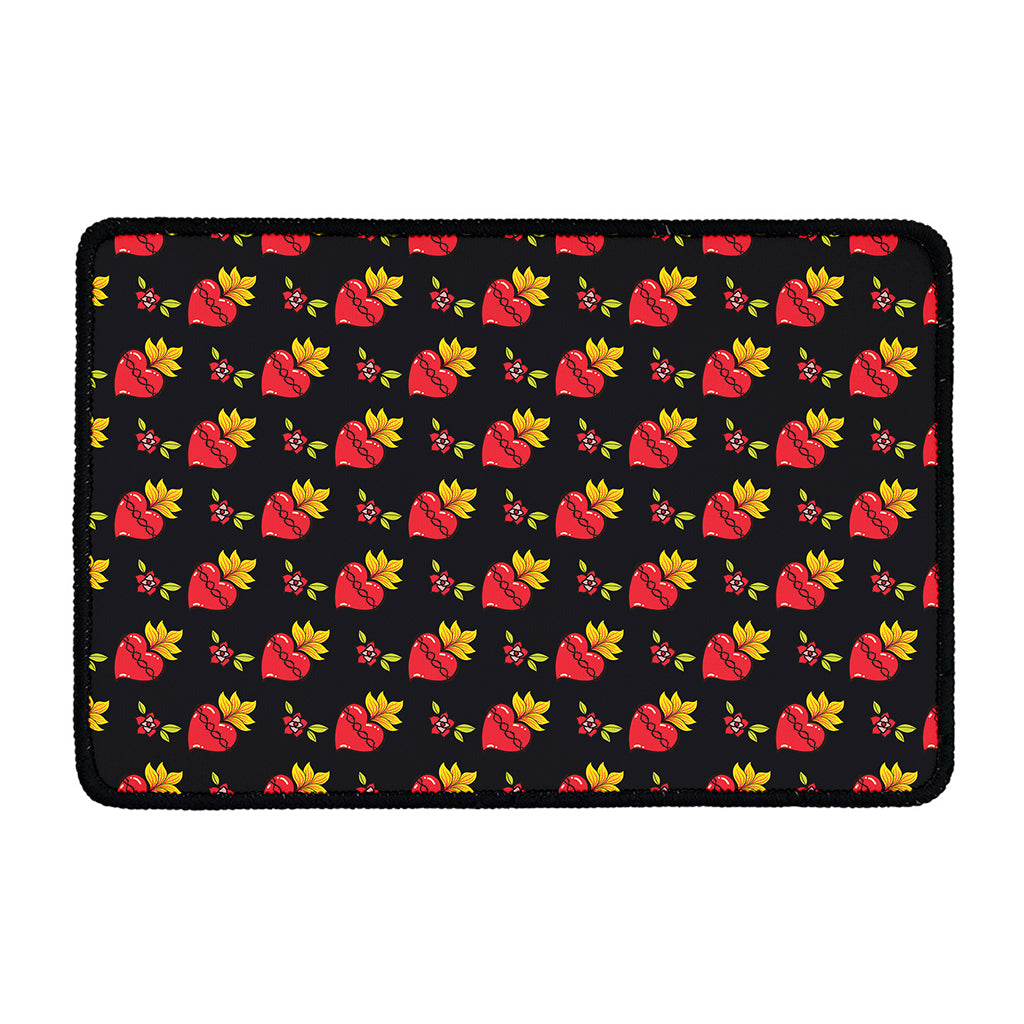 Sacred Heart Pattern Print Kitchen Mat