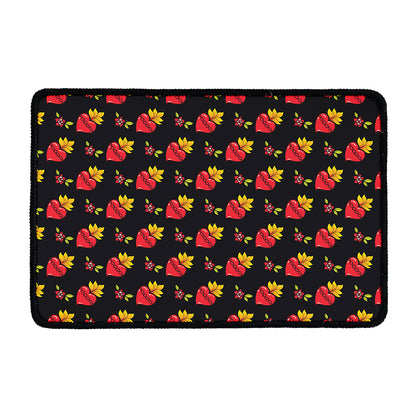Sacred Heart Pattern Print Kitchen Mat